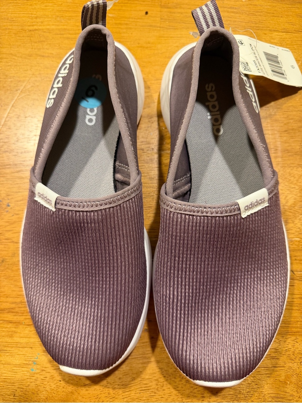 adidas Slip-On Sneakers in Dusty Mauve with White Soles